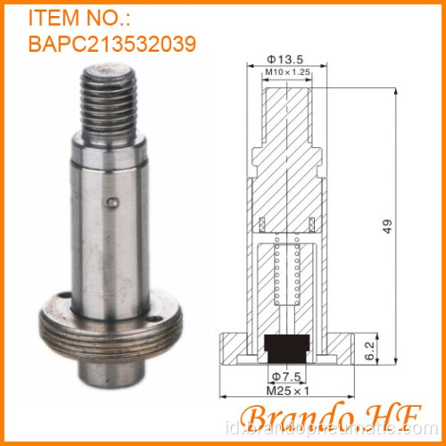 13, 5 mm Stainless Steel Tube Valve untuk Solenoid Valve